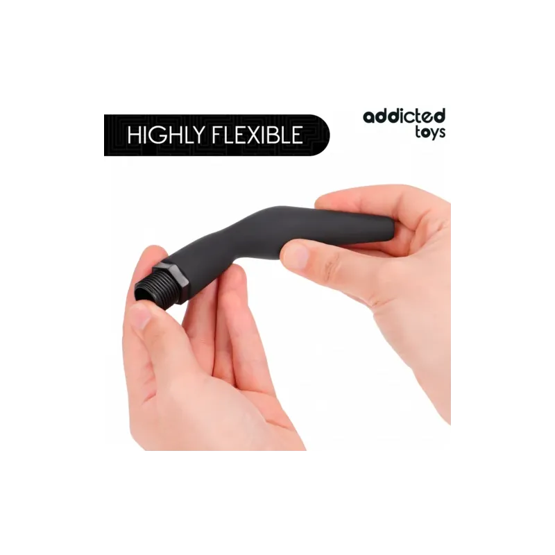 Addicted Toys doccia anale con adattatore universale, silicone nero, modello 2 - vista principale