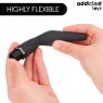 Addicted Toys anal douche with universal adapter, black silicone, model 2 - main view