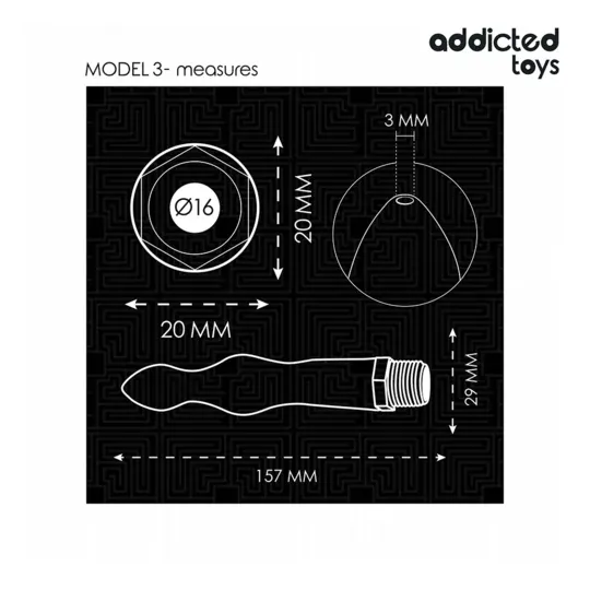 Nettoyeur anal Addicted Toys modèle 3 en silicone ultra-doux avec adaptateur universel pour hygiène intime