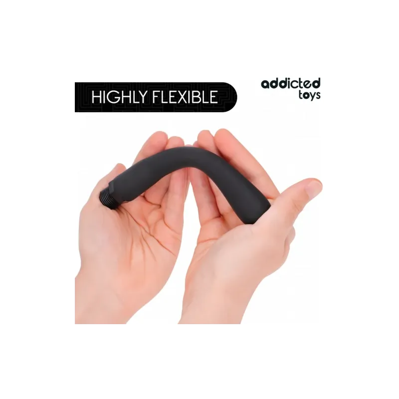 Addicted Toys Analdusche weiß mit Universaladapter, flexible PVC-Silikon