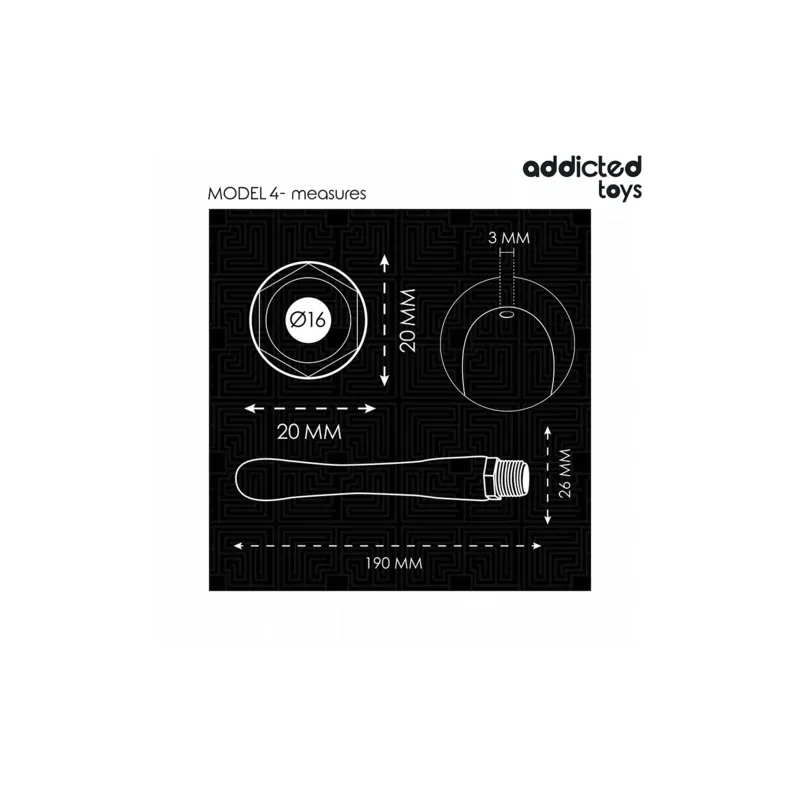 White Addicted Toys anal douche with universal adapter, flexible PVC silicone