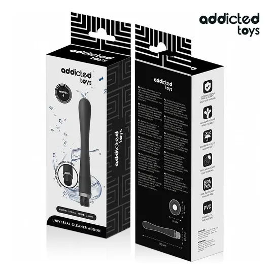 Addicted Toys Analdusche weiß mit Universaladapter, flexible PVC-Silikon