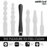 Ducha anal Addicted Toys blanca con adaptador universal, PVC silicona flexible" }, { "fr": "Gros plan buse en silicone ultra-dou