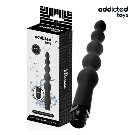 Lavador anal Addicted Toys de silicona y PVC con adaptador universal para ducha, modelo 5 – higiene íntima