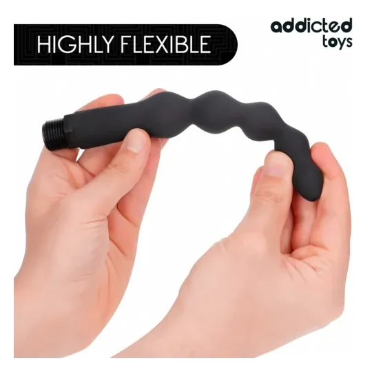 Analdusche Addicted Toys aus Silikon und PVC mit Universal-Duschadapter, Modell 5 – Intimhygiene