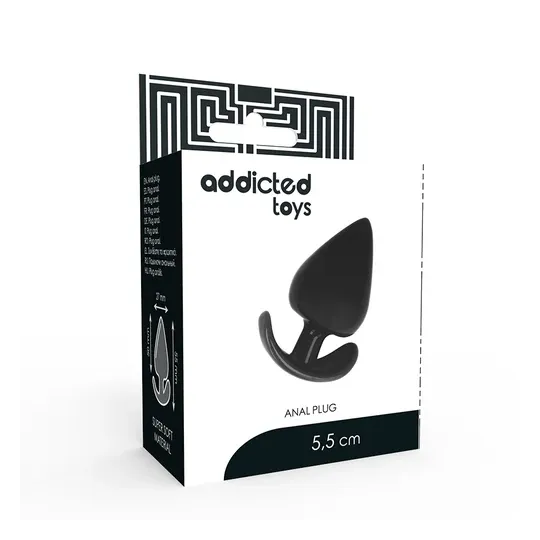 Addicted Toys butt plug 5.5 cm soft TPR - main view ergonomic