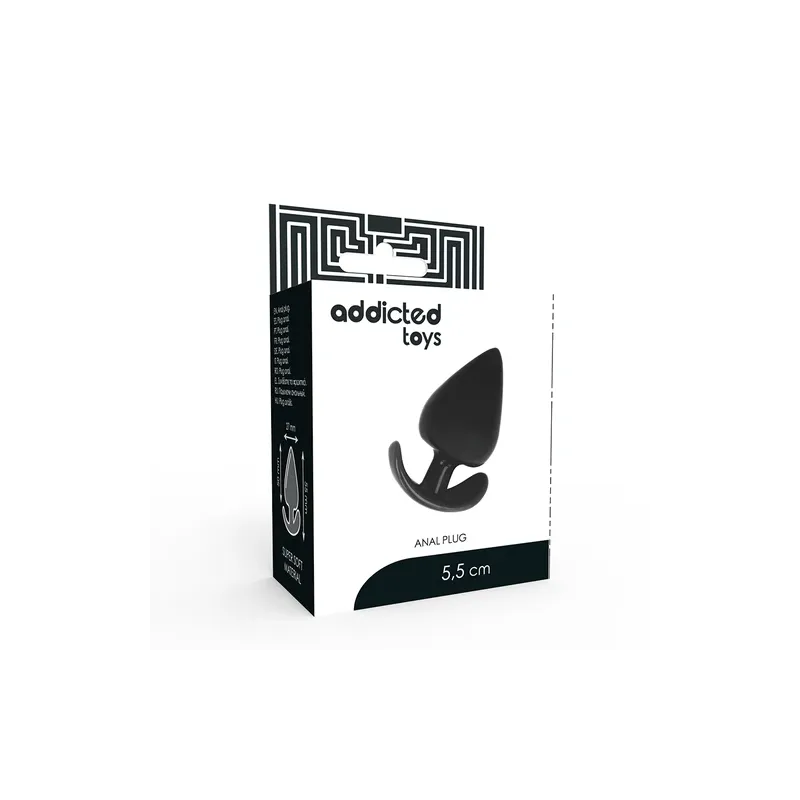 Plug anal Addicted Toys 5,5 cm TPR souple - vue principale ergonomique