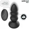 Plug anale rotante vibrante Addicted Toys con telecomando LED silicone nero