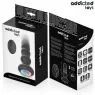 Plug anale rotante vibrante Addicted Toys con telecomando LED silicone nero