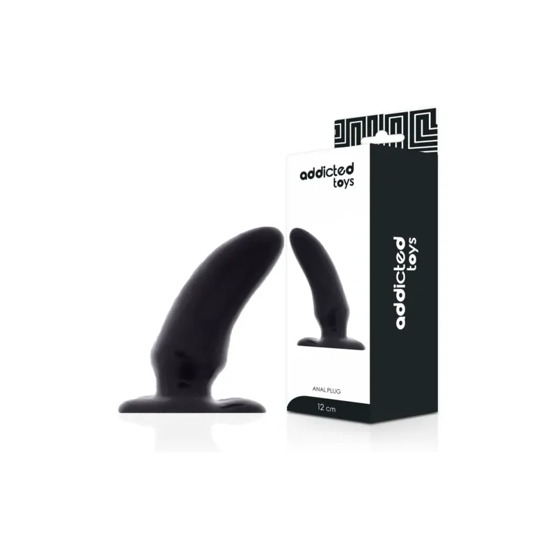 Addicted Toys anal plug flexible TPR 12 cm for P-spot stimulation, phthalate-free
