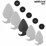 Plug anale silicone medicale Addicted Toys taglia L vista frontale nero