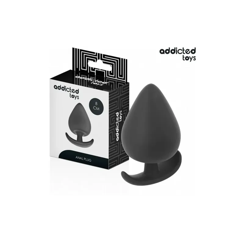 Medical silicone anal plug Addicted Toys size L full view black