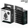 Plug anal silicone médical Addicted Toys taille L vue d'ensemble produit noir