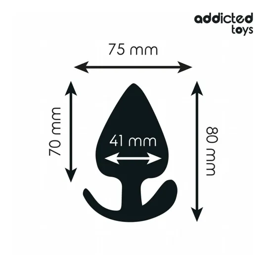 Medical silicone anal plug Addicted Toys size L full view black