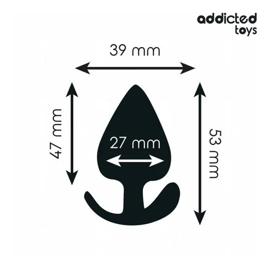 Plug anal de silicona talla S Addicted Toys - juguete anal ergonómico para principiantes, negro mate
