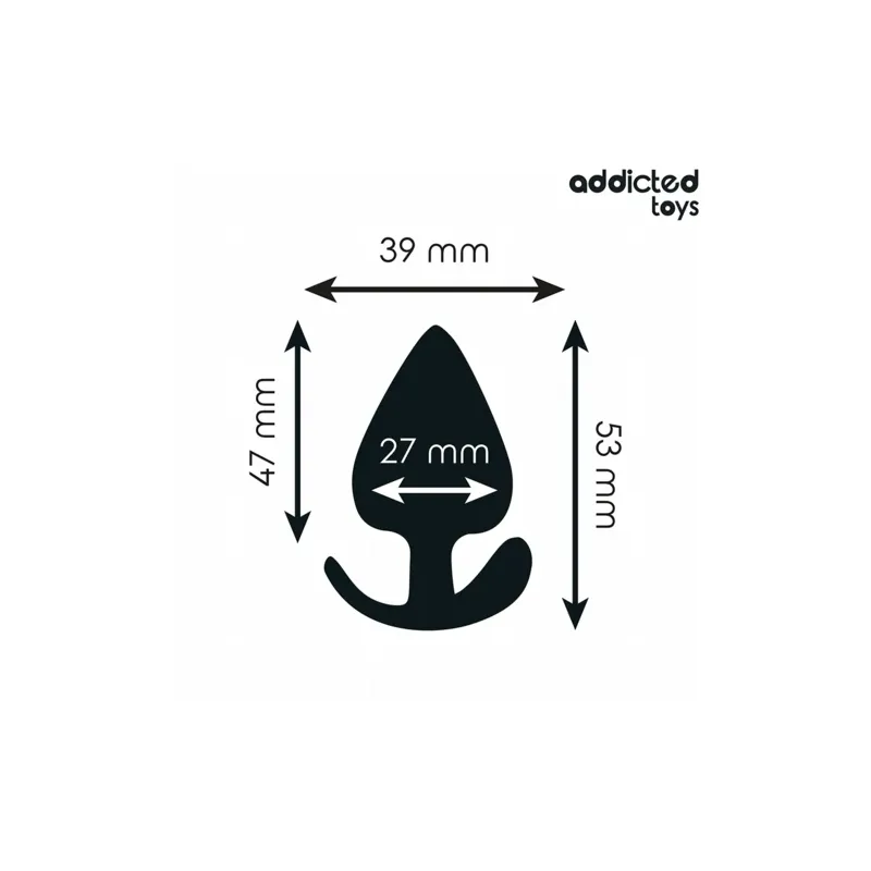 Plug anal de silicona talla S Addicted Toys - juguete anal ergonómico para principiantes, negro mate
