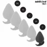 Plug anale in silicone taglia S Addicted Toys - giocattolo anale ergonomico per principianti, nero opaco