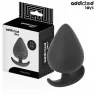 Plug anal XL Addicted Toys en silicone noir vue de face – taille XL pour stimulation anale profonde