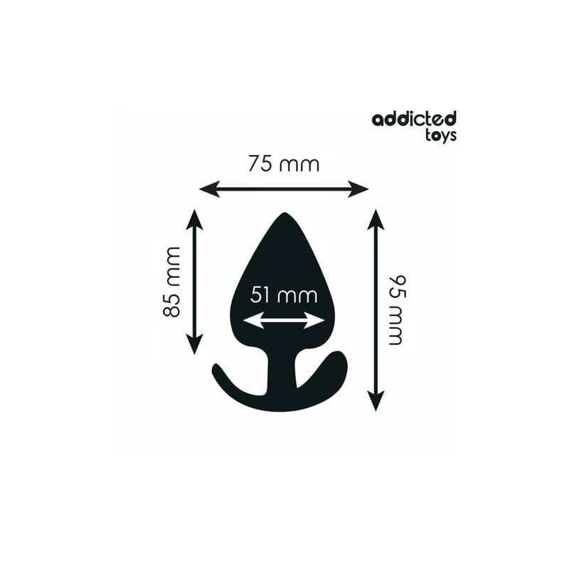 Addicted Toys XL silicone anal plug front view – for deep anal stimulation