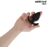 Plug anal XL Addicted Toys en silicone noir vue de face – taille XL pour stimulation anale profonde