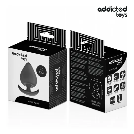 Plug anal XL de silicona Addicted Toys vista frontal – para estimulación anal profunda"} {"fr":"Plug anal XL Addicted Toys en si