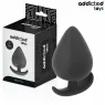 Plug anale XXL 11 cm Addicted Toys in silicone viola, vista frontale, base larga di sicurezza