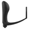 Plug anal vibrant avec anneau pénis noir silicone Addicted Toys vue d'ensemble
