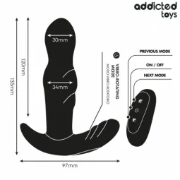 Plug anal vibratorio rotatorio Addicted Toys de silicona negra con mando a distancia – estimulador de próstata" }, { "fr": "Télé