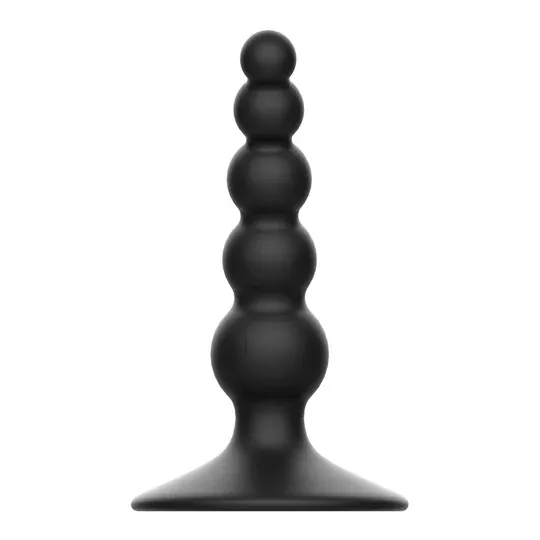 Addicted Toys plug anal 10 cm noir en silicone souple pour débutants, entraînement anal sécurisé.