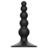 Addicted Toys black anal plug 10 cm soft silicone for beginners, safe anal training toy.