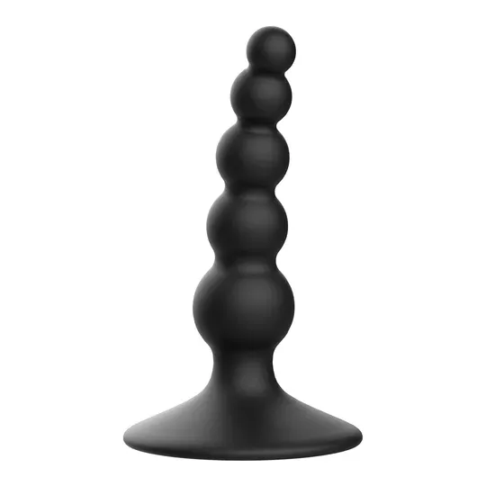 Addicted Toys plug anale 10 cm nero in silicone morbido per principianti, training anale sicuro.