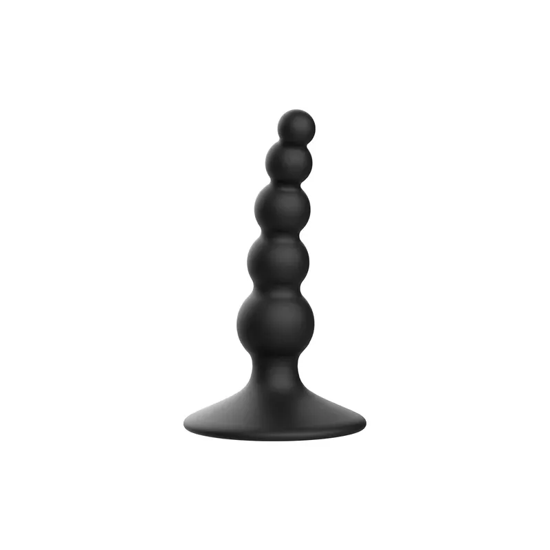 Addicted Toys Analplug 10 cm schwarz aus weichem Silikon für Anfänger, sicheres Analtraining.