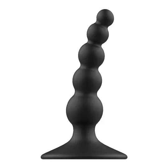 Addicted Toys plug anale 10 cm nero in silicone morbido per principianti, training anale sicuro.