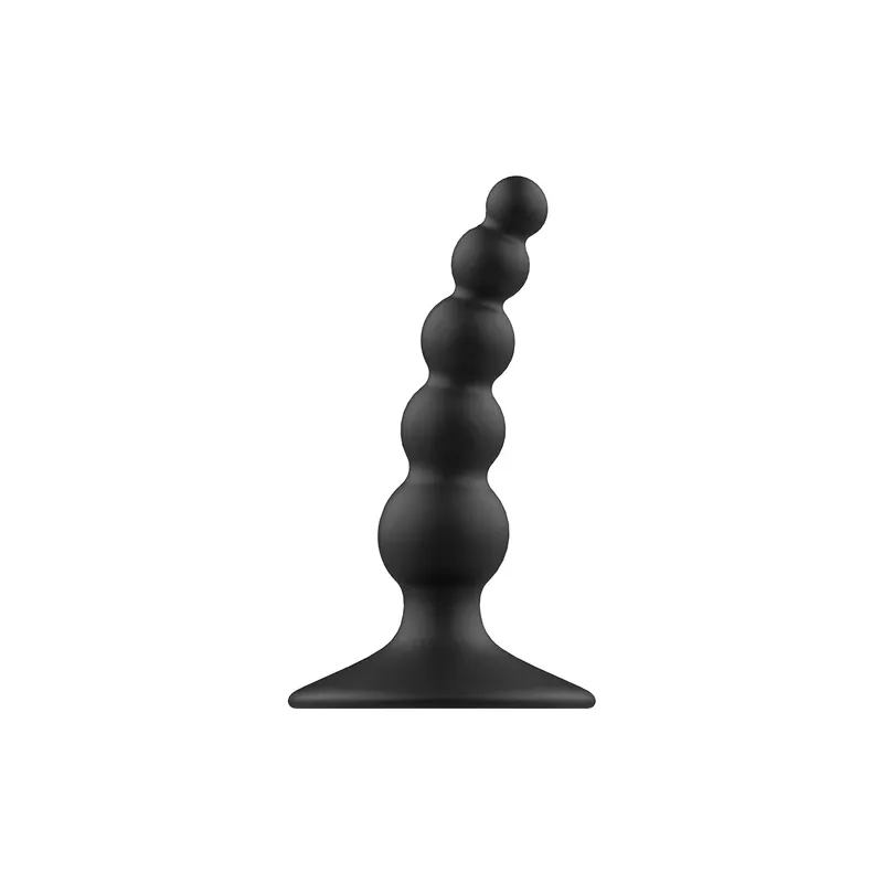 Addicted Toys plug anale 10 cm nero in silicone morbido per principianti, training anale sicuro.