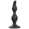 Anfänger-Analplug Addicted Toys aus schwarzem Silikon 12 cm Gesamtansicht