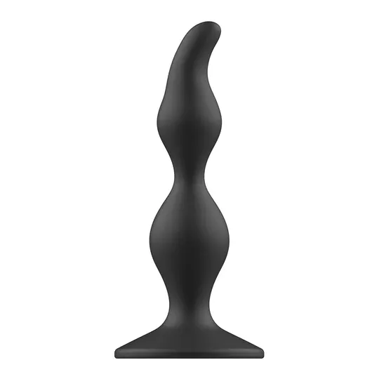 Plug anale principiante Addicted Toys silicone nero 12 cm vista d'insieme