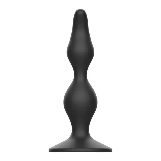 Plug anal débutant Addicted Toys en silicone noir 12 cm vue d'ensemble