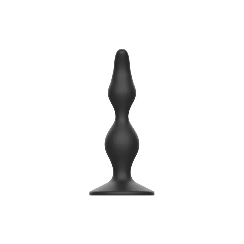 Plug anal débutant Addicted Toys en silicone noir 12 cm vue d'ensemble