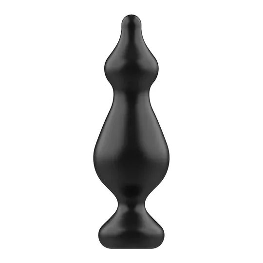 Plug anale progressivo Addicted Toys 13,6 cm in silicone nero per allenamento anale principiante