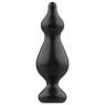 Plug anale progressivo Addicted Toys 13,6 cm in silicone nero per allenamento anale principiante