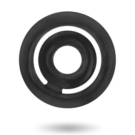 Anello penieno doppio in silicone nero ADDICTED TOYS per pene e testicoli, presa salda