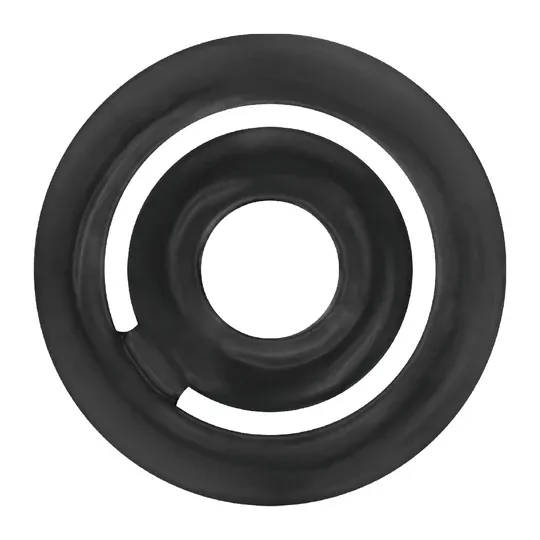Anello penieno doppio in silicone nero ADDICTED TOYS per pene e testicoli, presa salda