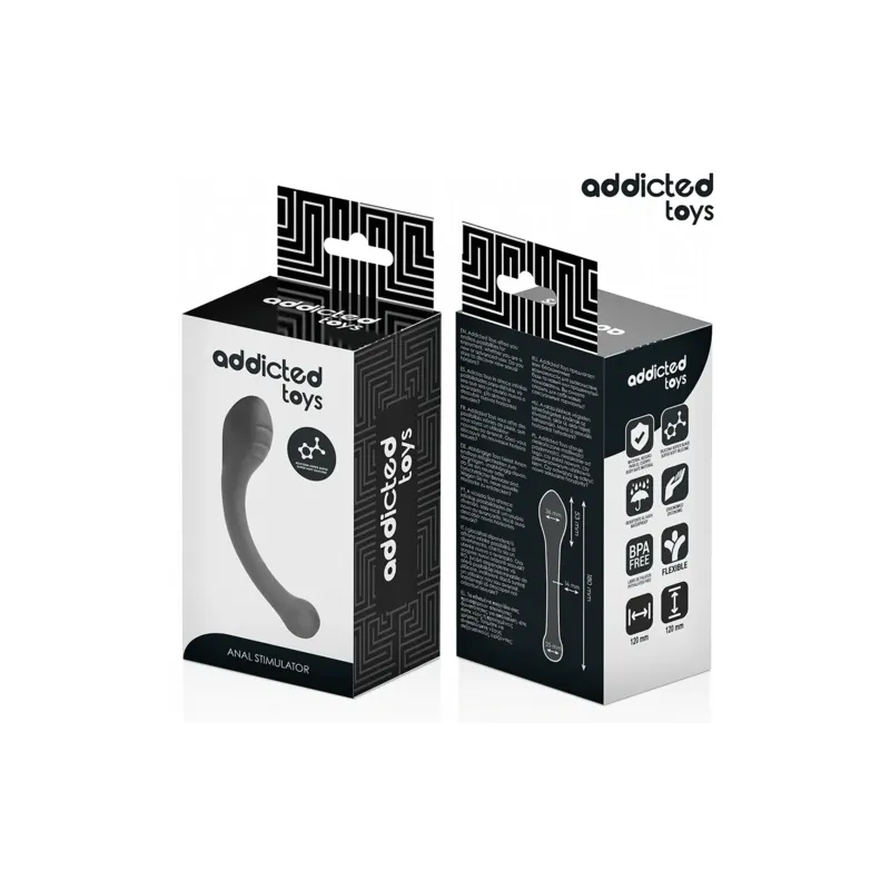 Medical silicone anal stimulator 18 cm by Addicted Toys for progressive anal play