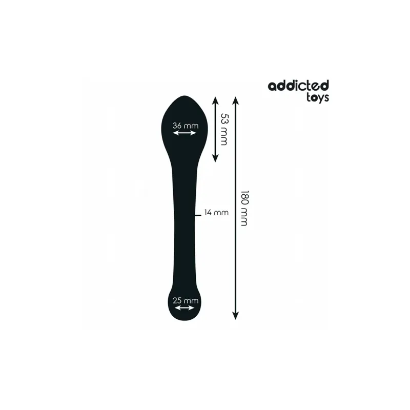 Medical silicone anal stimulator 18 cm by Addicted Toys for progressive anal play