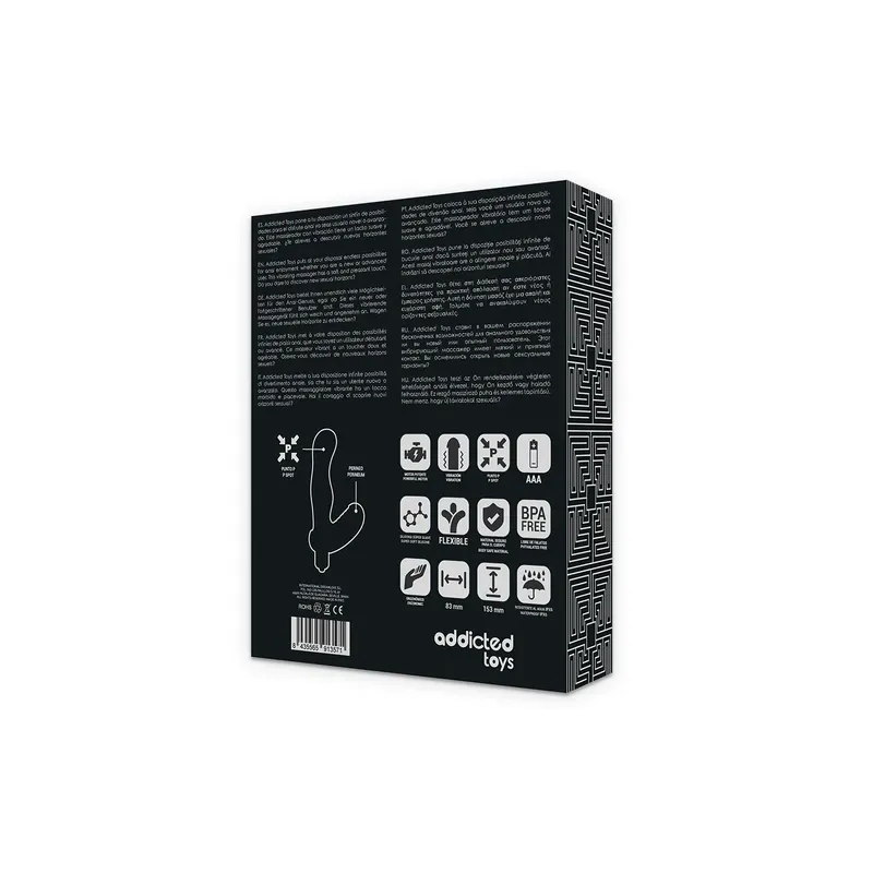 Masseur prostatique vibrant en silicone ADDICTED TOYS, stimulation du point P, jouet anal flexible et imperméable