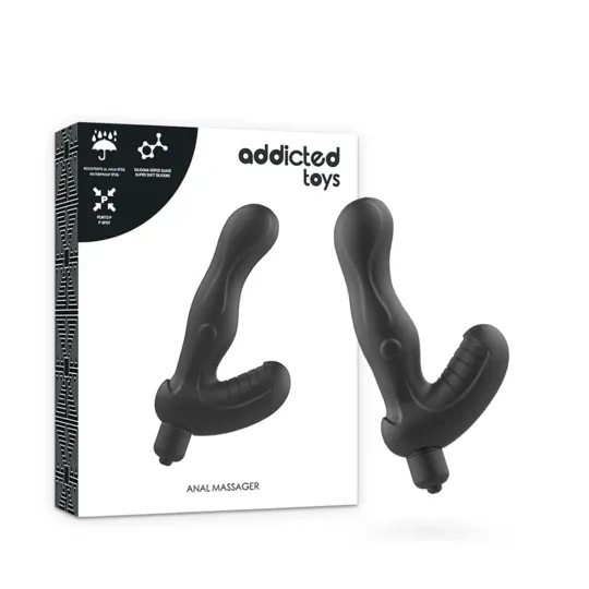 Massaggiatore prostatico vibrante in silicone ADDICTED TOYS, stimolazione del punto P, flessibile e impermeabile