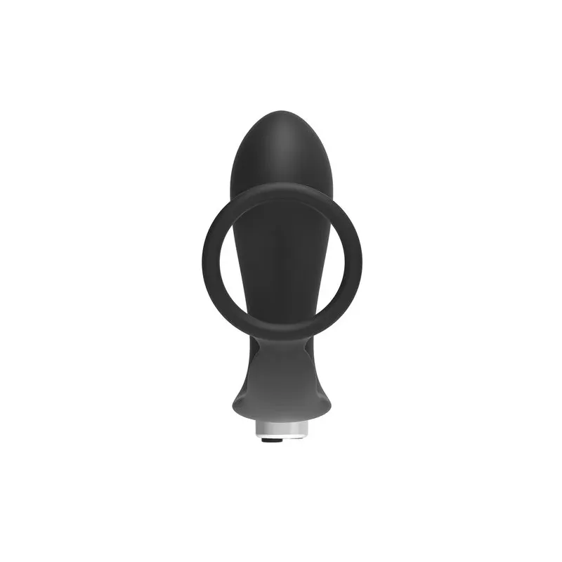 Rechargeable prostate vibrator Addicted Toys black medical silicone front view