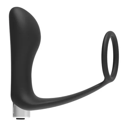 Vibratore prostatico ricaricabile Addicted Toys nero silicone medicale vista frontale