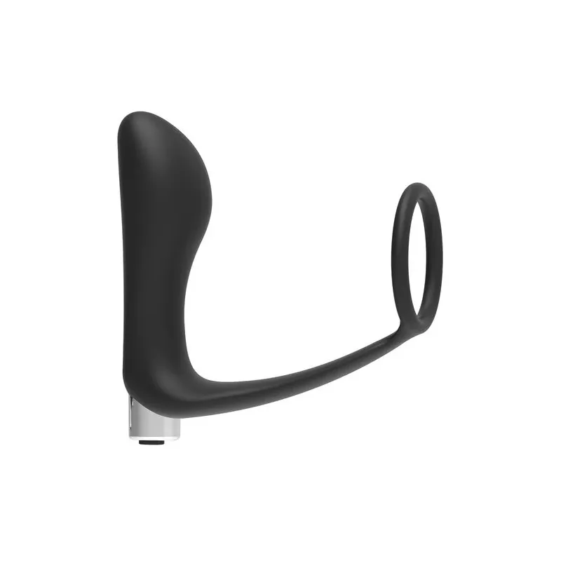 Vibrateur prostatique rechargeable Addicted Toys noir silicone médical vue avant