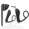 Rechargeable prostate vibrator Addicted Toys black medical silicone front view